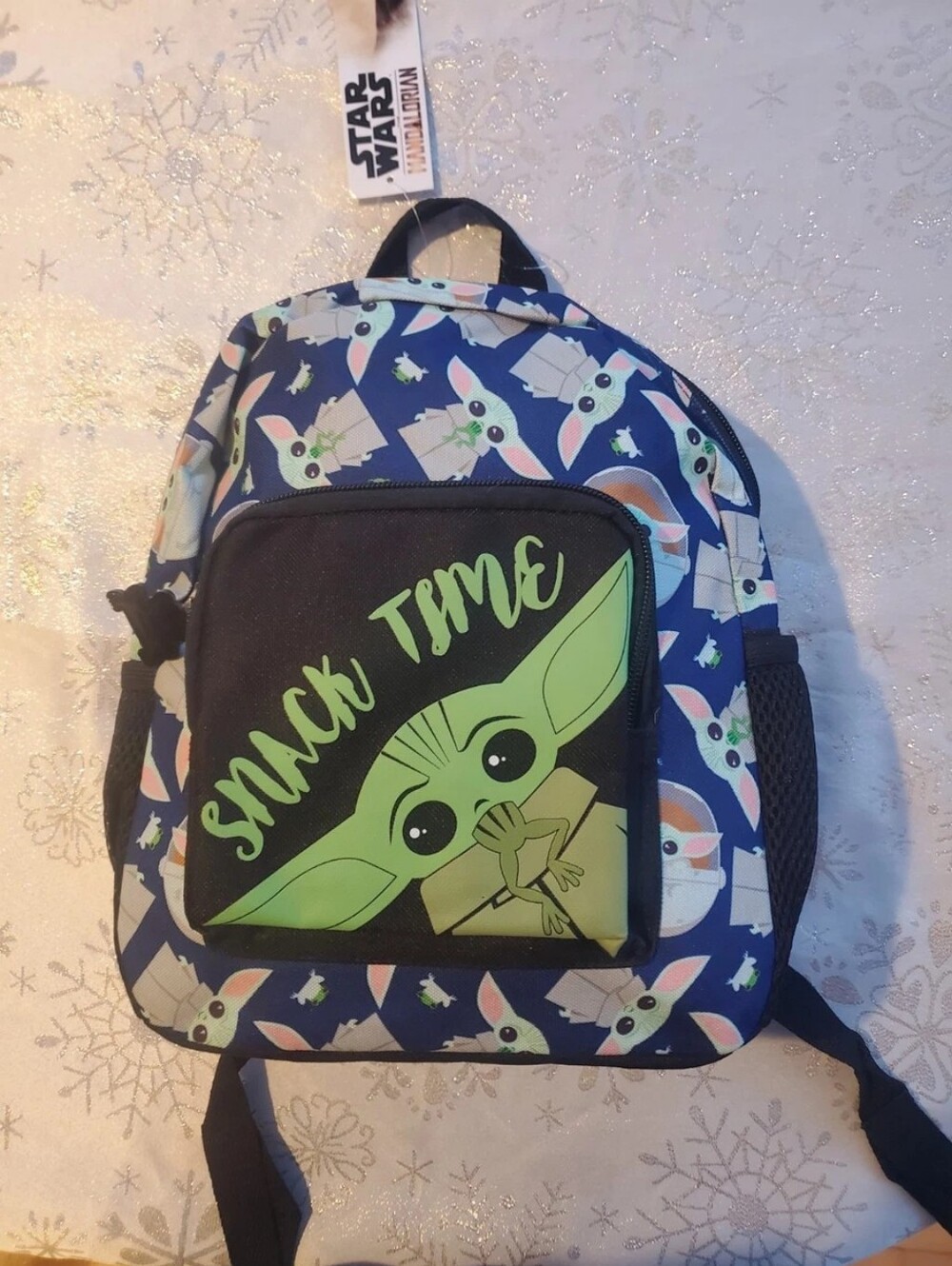 Star Wars Grogu Snack Time Backpack - Navy & Green. NWT
